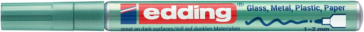 edding 751 creative Glanzlack-Marker grün-metallic, Rundspitze 1-2 mm (Art.-Nr.: 4-751-9-074)