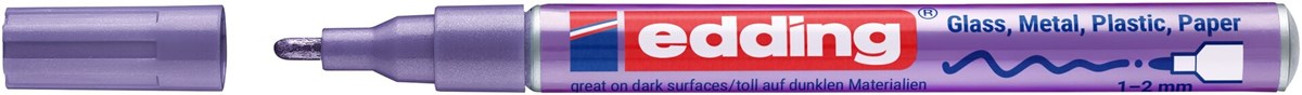 edding 751 creative Glanzlack-Marker violett-metallic, Rundspitze 1-2 mm (Art.-Nr.: 4-751-9-078)