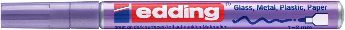 edding 751 creative Glanzlack-Marker violett-metallic, Rundspitze 1-2 mm (Art.-Nr.: 4-751-9-078)