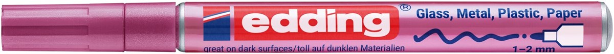 edding 751 creative Glanzlack-Marker pink-metallic, Rundspitze 1-2 mm (Art.-Nr.: 4-751-9-079)