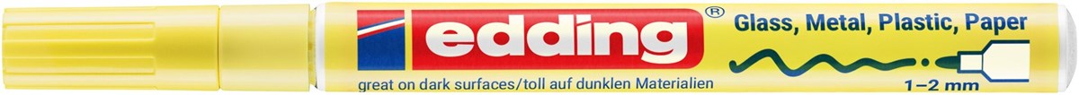 edding 751 creative Glanzlack-Marker pastellgelb, Rundspitze 1-2 mm (Art.-Nr.: 4-751-9-135)