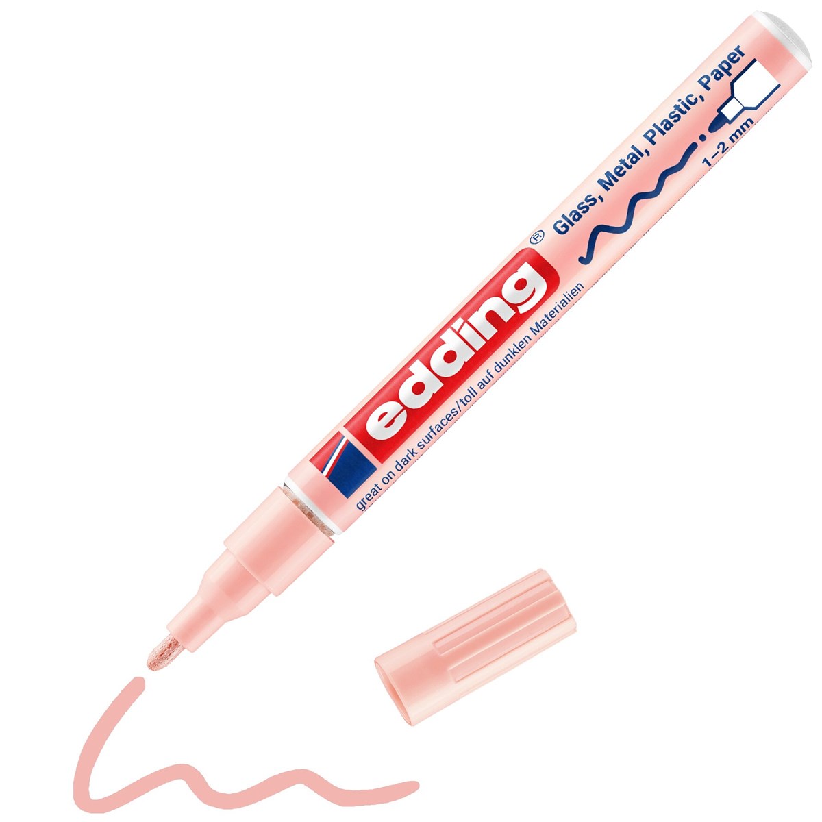 edding 751 creative Glanzlack-Marker pastellrosa, Rundspitze 1-2 mm (Art.-Nr.: 4-751-9-138)