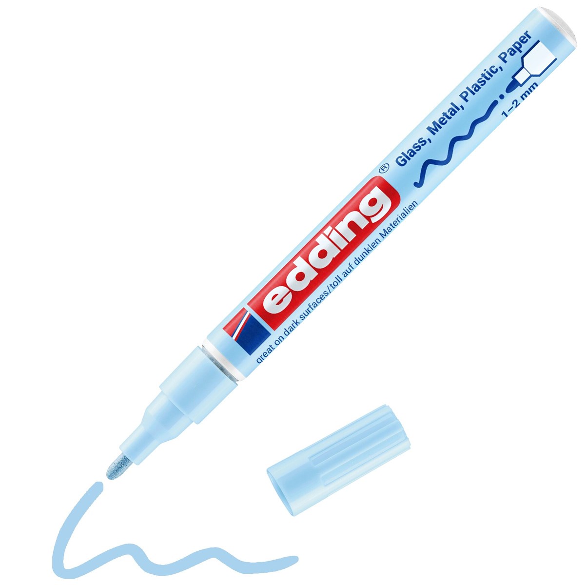 edding 751 creative Glanzlack-Marker pastellblau, Rundspitze 1-2 mm (Art.-Nr.: 4-751-9-139)