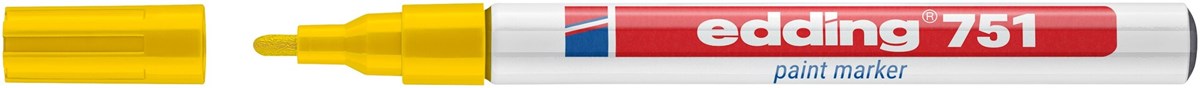 edding 751 Lackmarker gelb, Rundspitze 1-2 mm (Art.-Nr.: 4-751005)