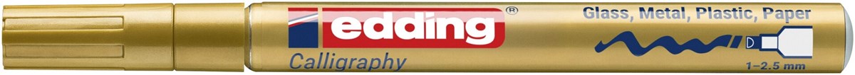 edding 753 Glanzlack-Marker gold, Kalligrafie Spitze 1-2,5 mm (Art.-Nr.: 4-753053)
