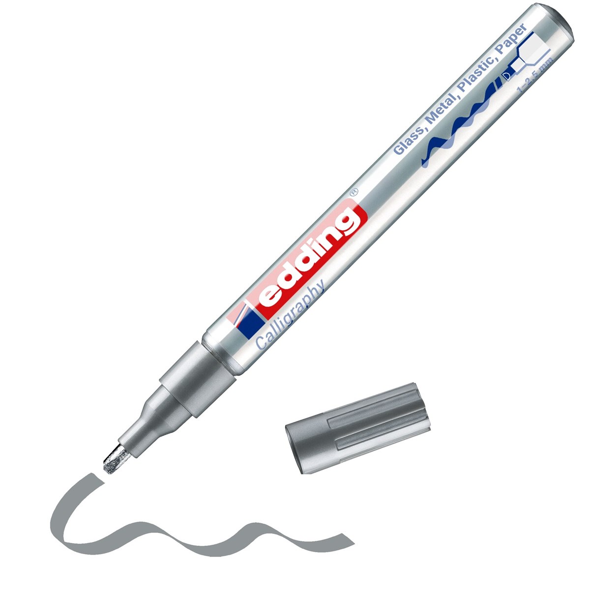 edding 753 Glanzlack-Marker silber, Kalligrafie Spitze 1-2,5 mm (Art.-Nr.: 4-753054)