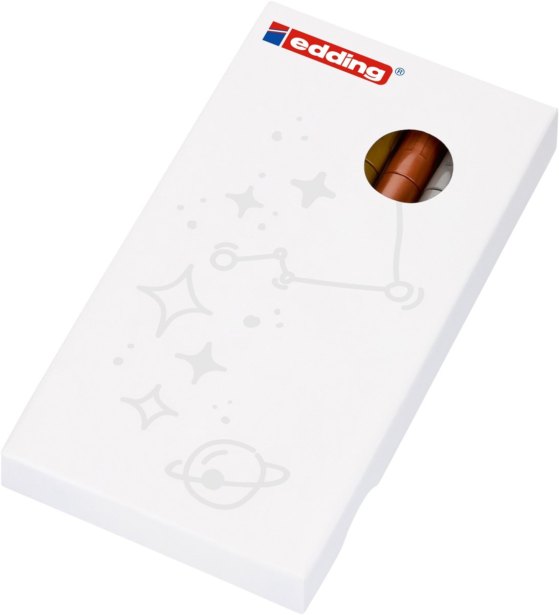 edding 780 creative Glanzlack-Marker 5er Set metallic basic, Rundspitze 0,8 mm (Art.-Nr.: 4-780-5-999)