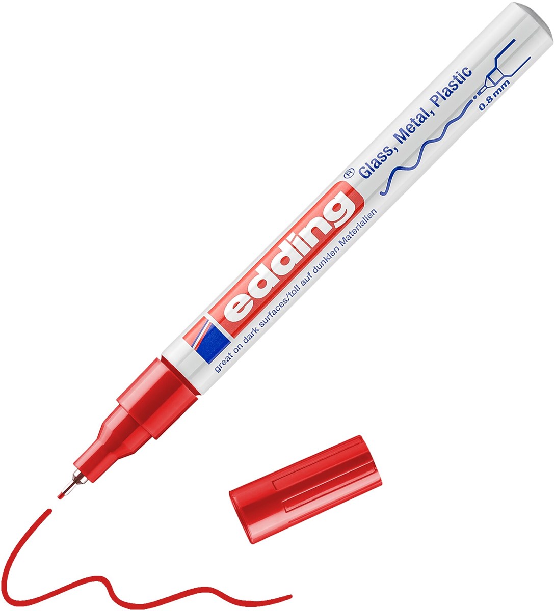 edding 780 creative Glanzlack-Marker rot, Rundspitze 0,8 mm (Art.-Nr.: 4-780-9-002)