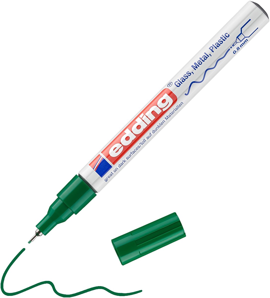 edding 780 creative Glanzlack-Marker grün, Rundspitze 0,8 mm (Art.-Nr.: 4-780-9-004)