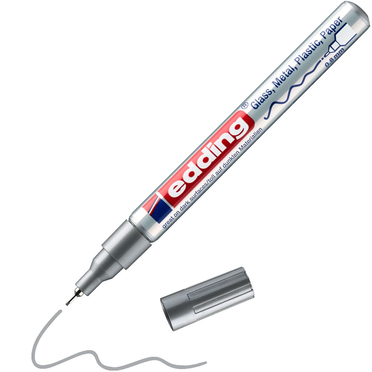 edding 780 creative Glanzlack-Marker silber, Rundspitze 0,8 mm (Art.-Nr.: 4-780-9-054)