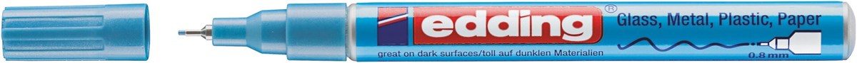 edding 780 creative Glanzlack-Marker hellblau-metallic, Rundspitze 0,8 mm (Art.-Nr.: 4-780-9-070)