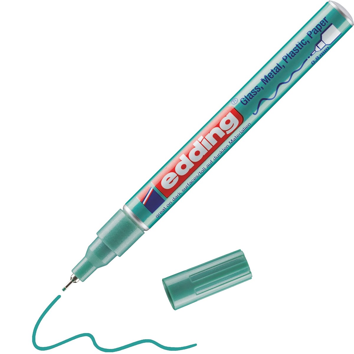 edding 780 creative Glanzlack-Marker grün-metallic, Rundspitze 0,8 mm (Art.-Nr.: 4-780-9-074)