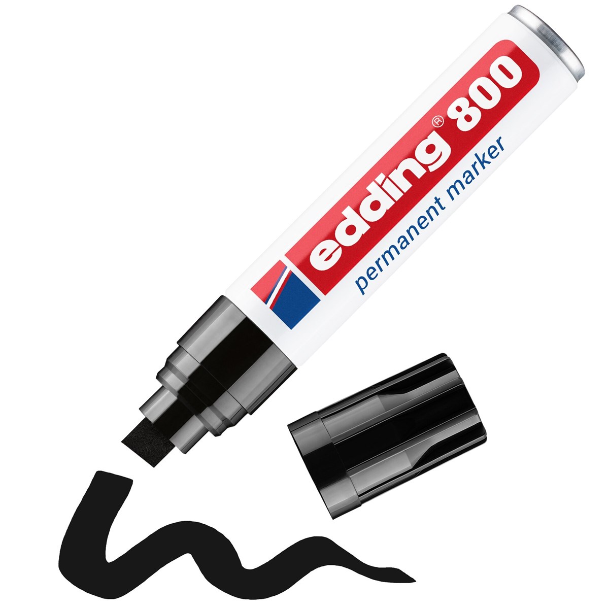 edding 800 Permanentmarker schwarz, Keilspitze 4-12 mm (Art.-Nr.: 4-800001)