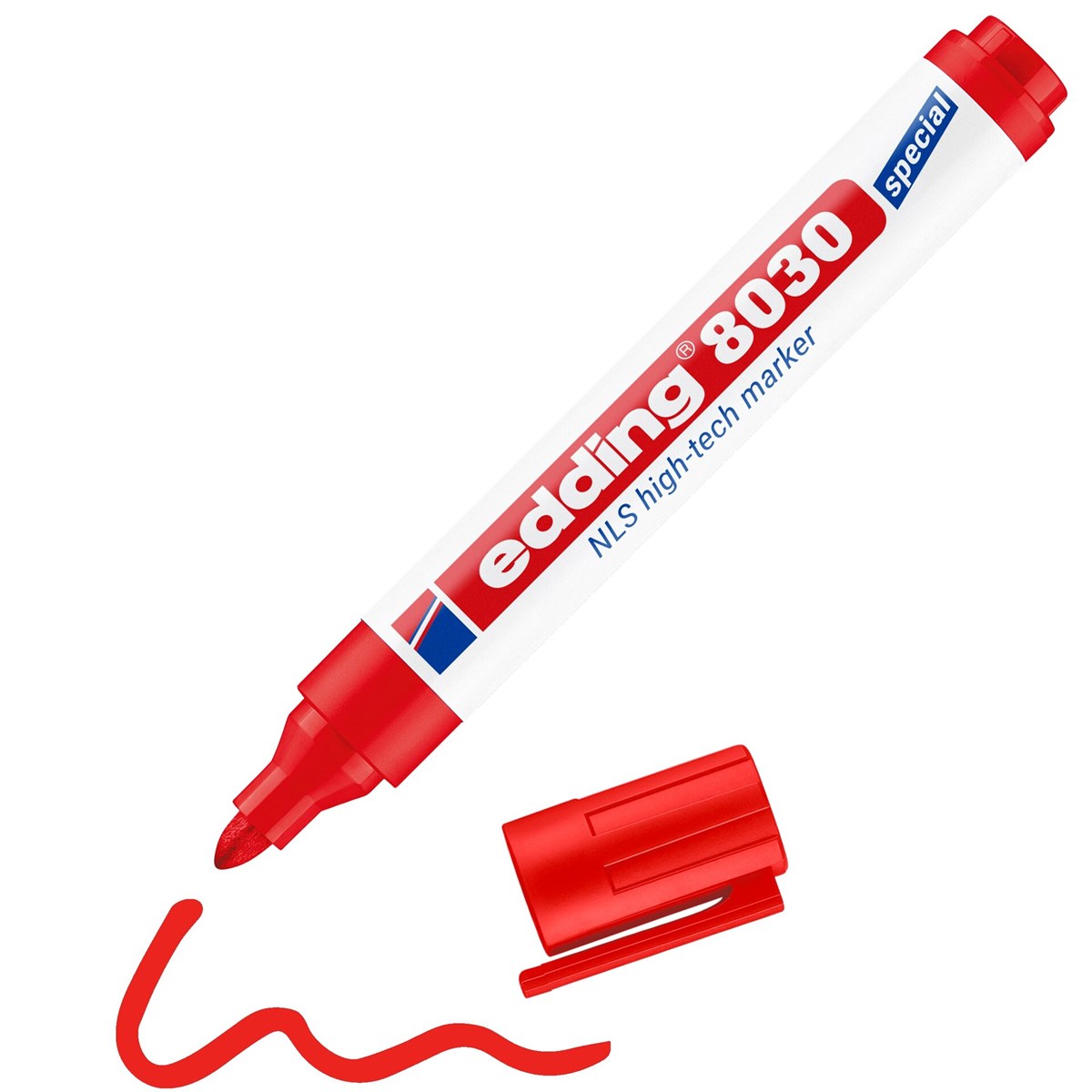 edding 8030 NLS High-Tech Marker rot (rosa), Rundspitze 1,5-3 mm (Art.-Nr.: 4-8030002)