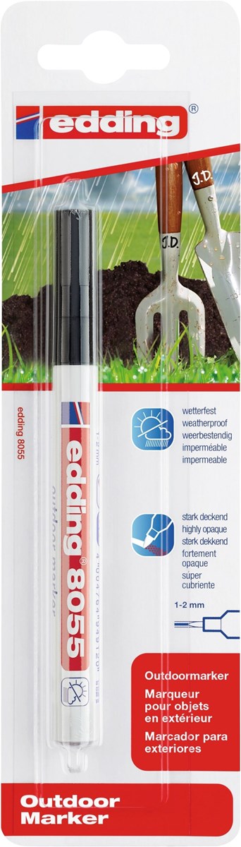 edding 8055 Outdoormarker schwarz, Rundspitze 1-2 mm (Art.-Nr.: 4-8055-1-1001)