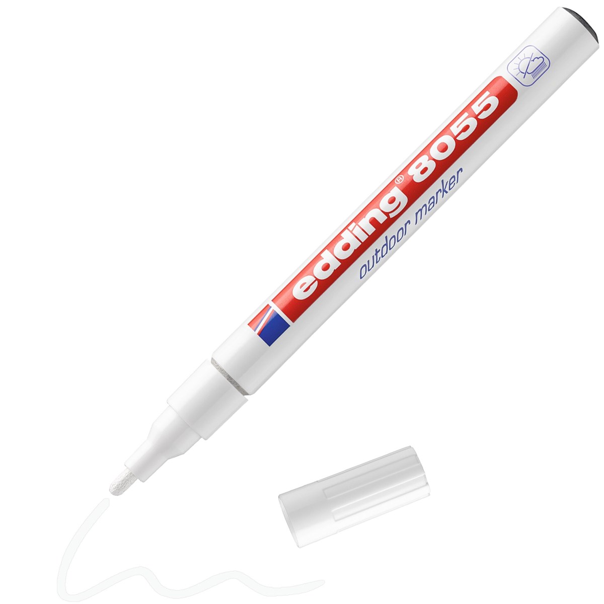 edding 8055 Outdoormarker weiß, Rundspitze 1-2 mm (Art.-Nr.: 4-8055-1-1049)