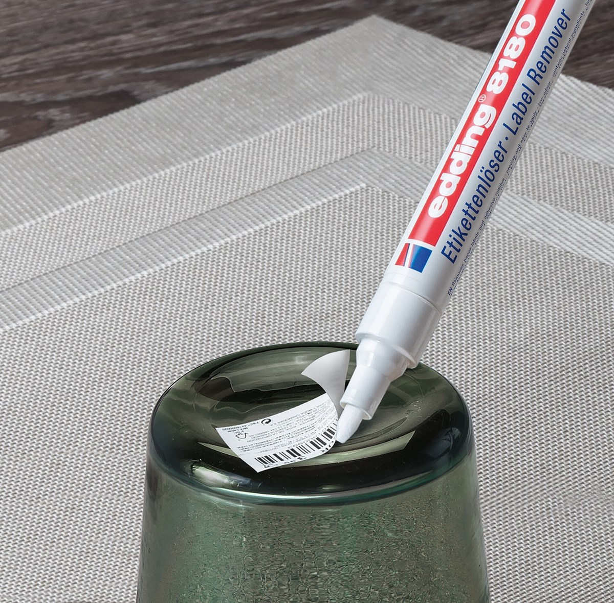 edding 8180 Etikettenlösemarker transparent, Keilspitze 4 mm (Art.-Nr.: 4-8180-1-4)