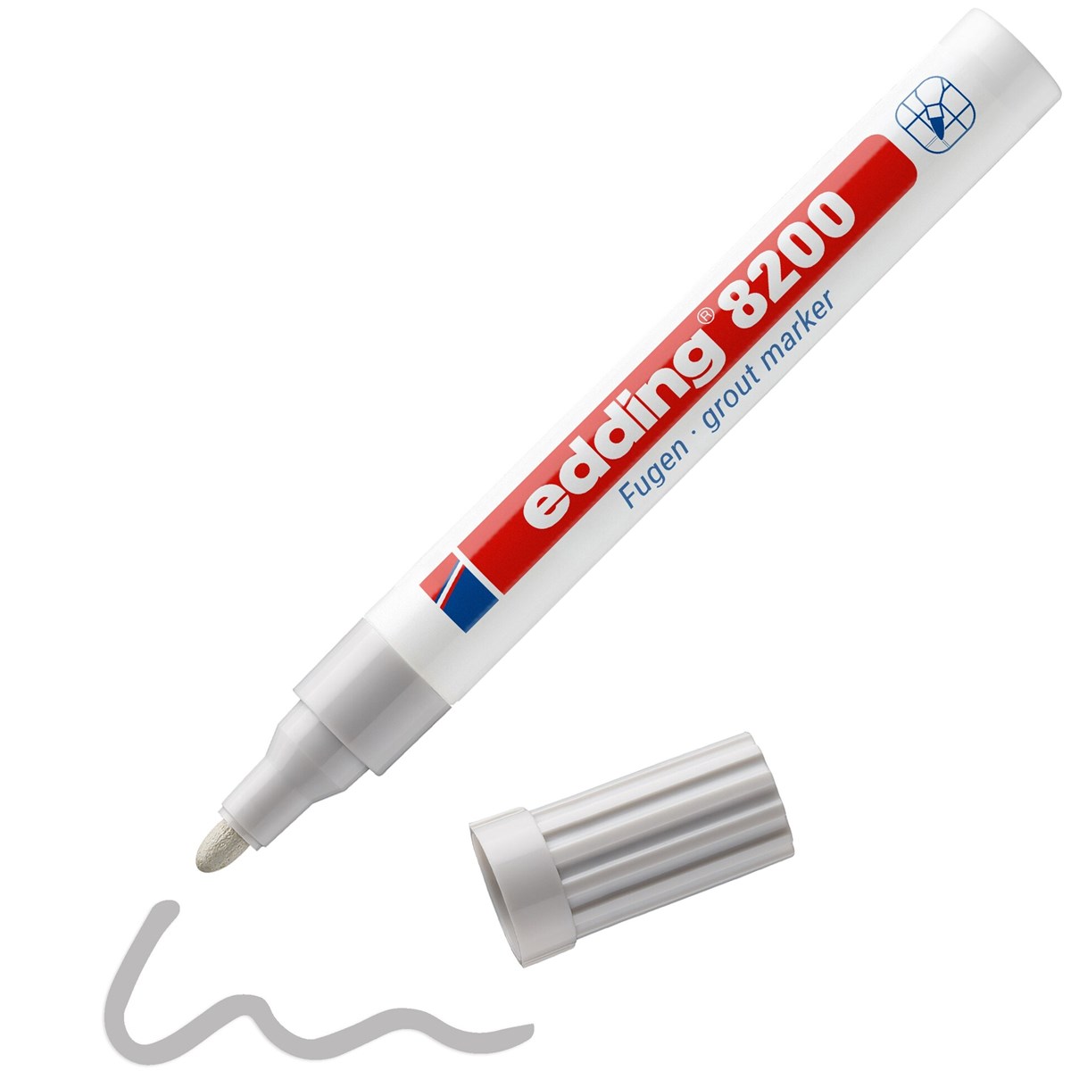 edding 8200 Fugenmarker silbergrau, Rundspitze 2-4 mm (Art.-Nr.: 4-8200-1-4026)