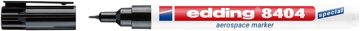 edding 8404 Aerospace Marker schwarz, Rundspitze 0,75 mm (Art.-Nr.: 4-8404001)