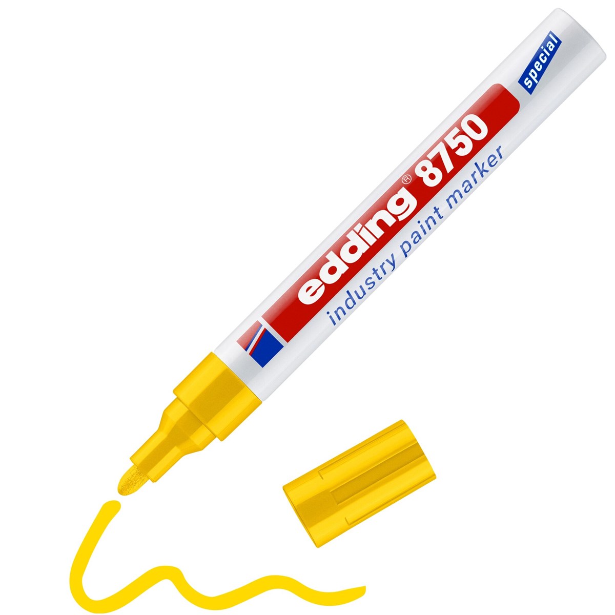 edding 8750 Industrie Lackmarker gelb, Rundspitze 2-4 mm (Art.-Nr.: 4-8750005)