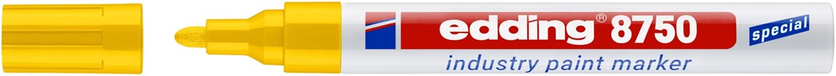 edding 8750 Industrie Lackmarker gelb, Rundspitze 2-4 mm (Art.-Nr.: 4-8750005)
