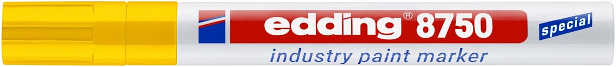 edding 8750 Industrie Lackmarker gelb, Rundspitze 2-4 mm (Art.-Nr.: 4-8750005)