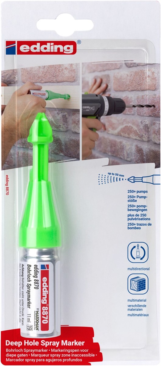 edding 8870 Bohrloch Spraymarker 50mm neongrün (Art.-Nr.: 4-8870-1-1064)