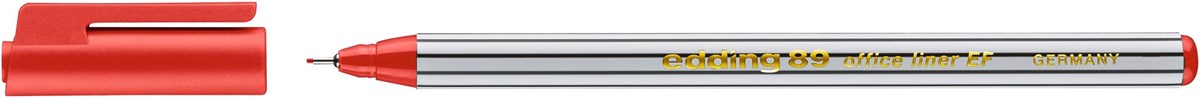 edding 89 EF Office Fineliner EF rot, Kunststoffspitze 0,3 mm (Art.-Nr.: 4-89002)