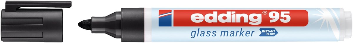 edding 95 Glasmarker schwarz, Rundspitze 1,5-3mm (Art.-Nr.: 4-95001)
