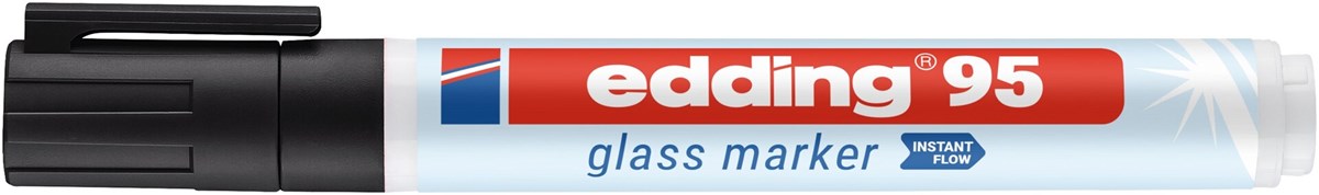 edding 95 Glasmarker schwarz, Rundspitze 1,5-3mm (Art.-Nr.: 4-95001)
