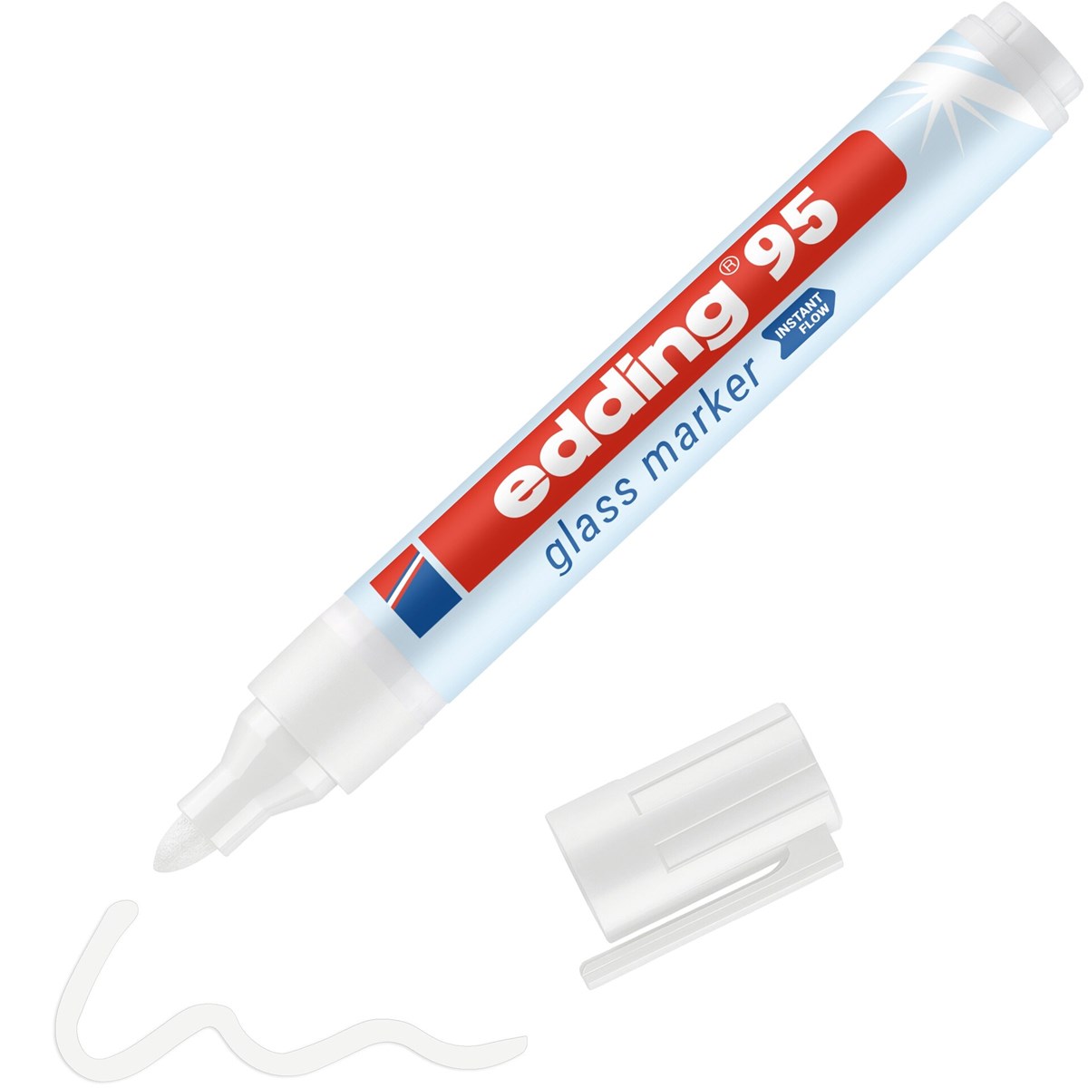 edding 95 Glasmarker weiß, Rundspitze 1,5-3mm (Art.-Nr.: 4-95049)