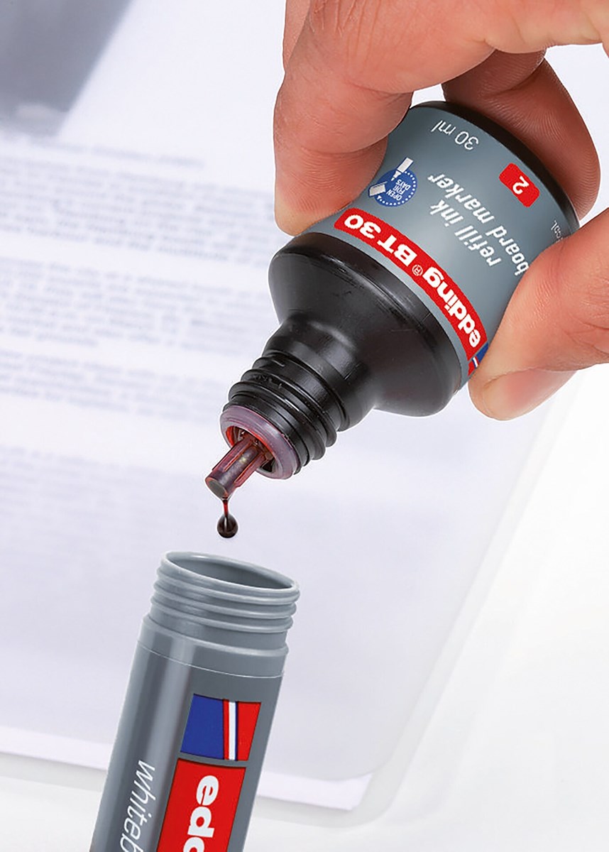 edding BT 30 Nachfülltinte für Whiteboardmarker schwarz, 30 ml (Art.-Nr.: 4-BT30001)
