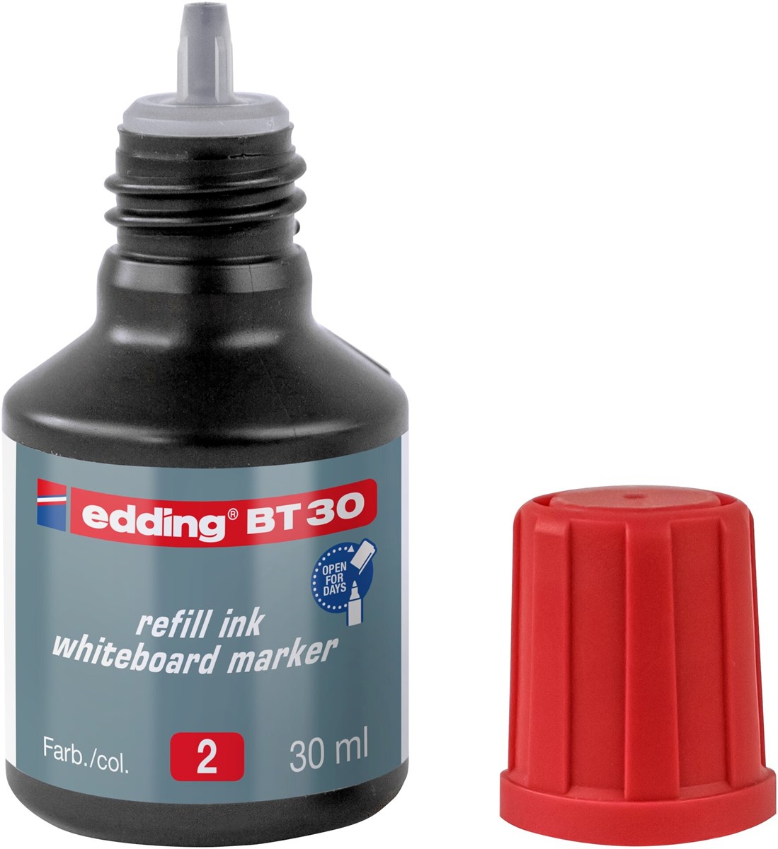 edding BT 30 Nachfülltinte für Whiteboardmarker rot, 30 ml (Art.-Nr.: 4-BT30002)