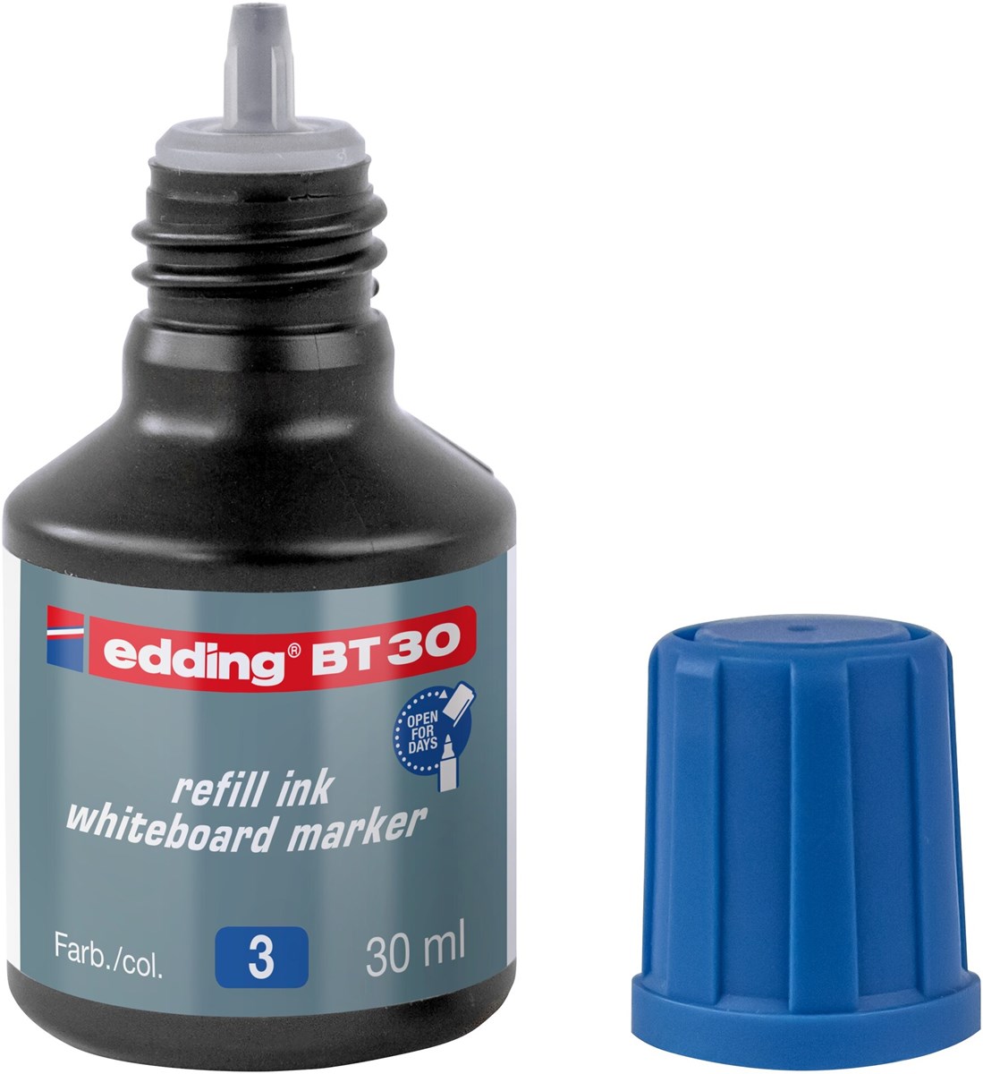 edding BT 30 Nachfülltinte für Whiteboardmarker blau, 30 ml (Art.-Nr.: 4-BT30003)