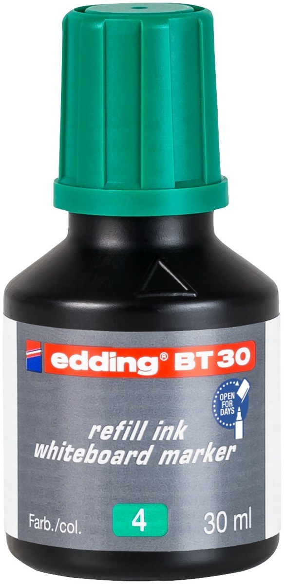 edding BT 30 Nachfülltinte für Whiteboardmarker grün, 30 ml (Art.-Nr.: 4-BT30004)