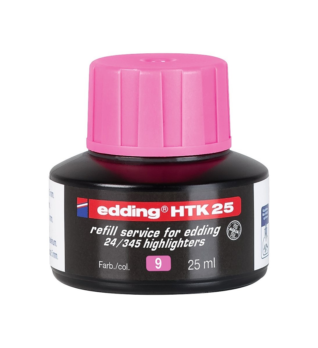 edding HTK 25 Nachfülltinte für Textmarker rosa, 25 ml (Art.-Nr.: 4-HTK25009)