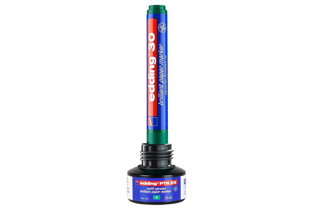 edding PTK 25 Nachfülltinte für Brilliant-Papiermarker blau, 25 ml (Art.-Nr.: 4-PTK25003)