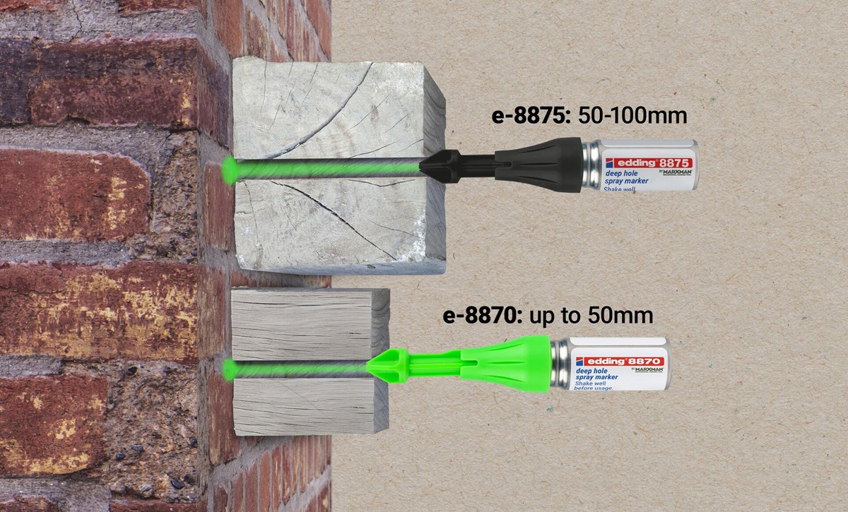 edding 8875 Bohrloch Spraymarker 100mm neongrün (Art.-Nr.: 41-8875-1064)