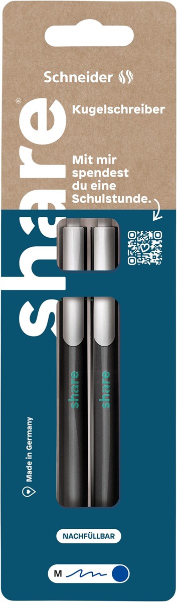 share Kugelschreiber blau 2St Blister (Art.-Nr.: 4-0001-2)