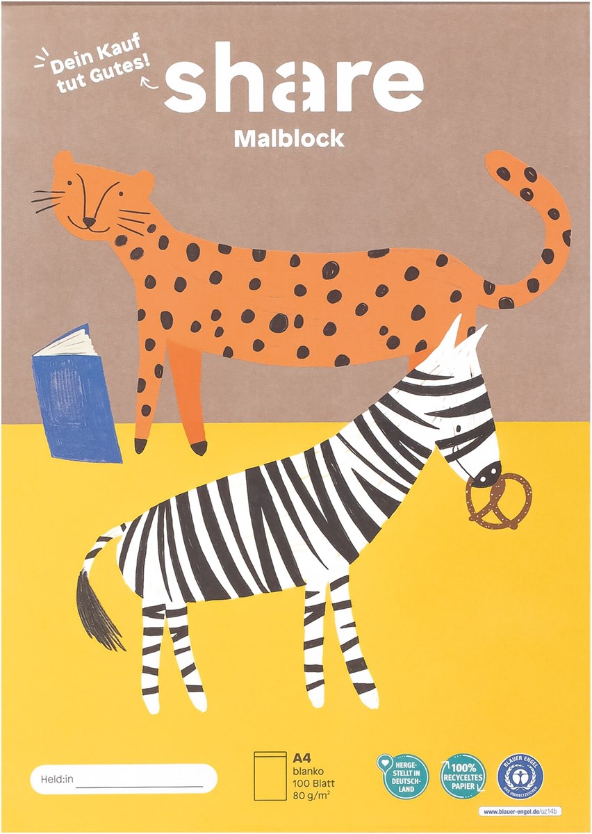 share Malblock A4 100 Blatt (Art.-Nr.: 4-0012)