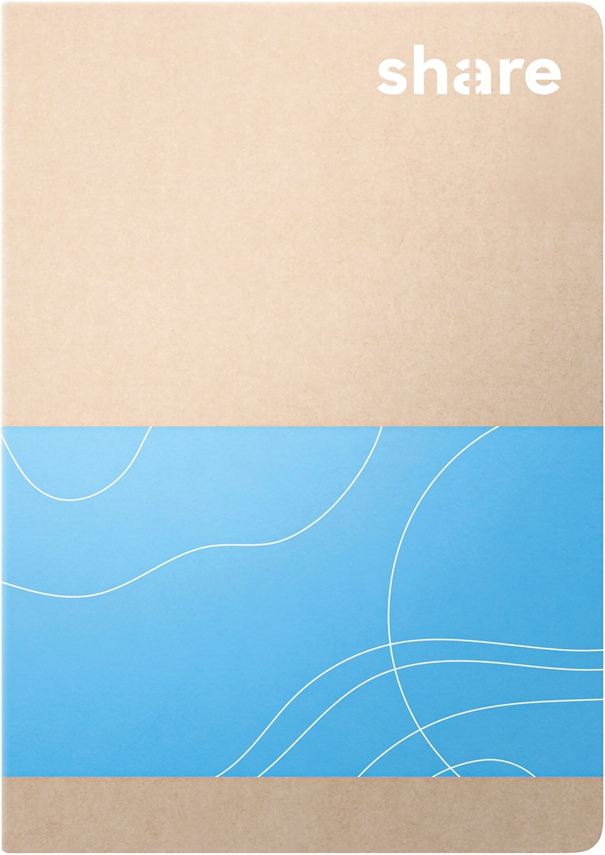 share Notizheft A6 kariert pastellblau-lavendel (Art.-Nr.: 4-0015)
