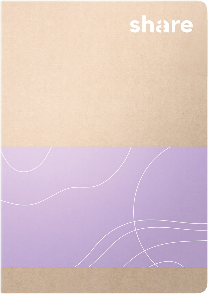 share Notizheft A6 kariert pastellblau-lavendel (Art.-Nr.: 4-0015)