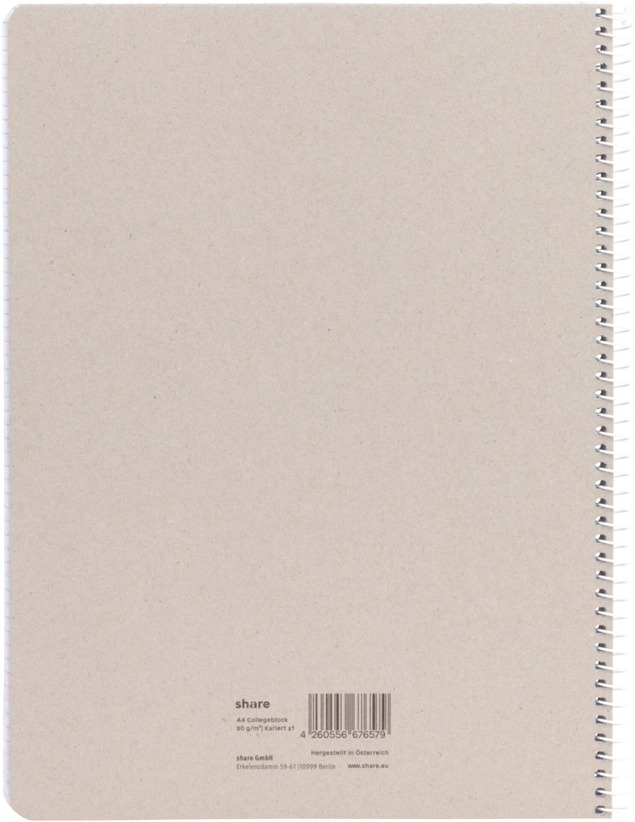 share Collegeblock A4 kariert 80 Blatt (Art.-Nr.: 4-0016-A4)