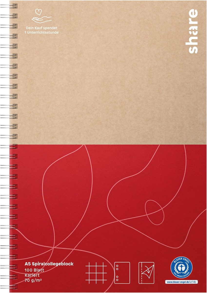 share Collegeblock A5 kariert 100 Blatt (Art.-Nr.: 4-0016-A5)