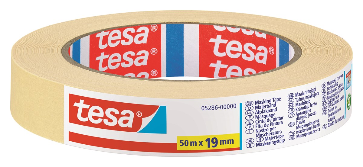 tesa Maler-Krepp Universal, beige, 50 m x 19 mm (Art.-Nr.: 05286-00000)