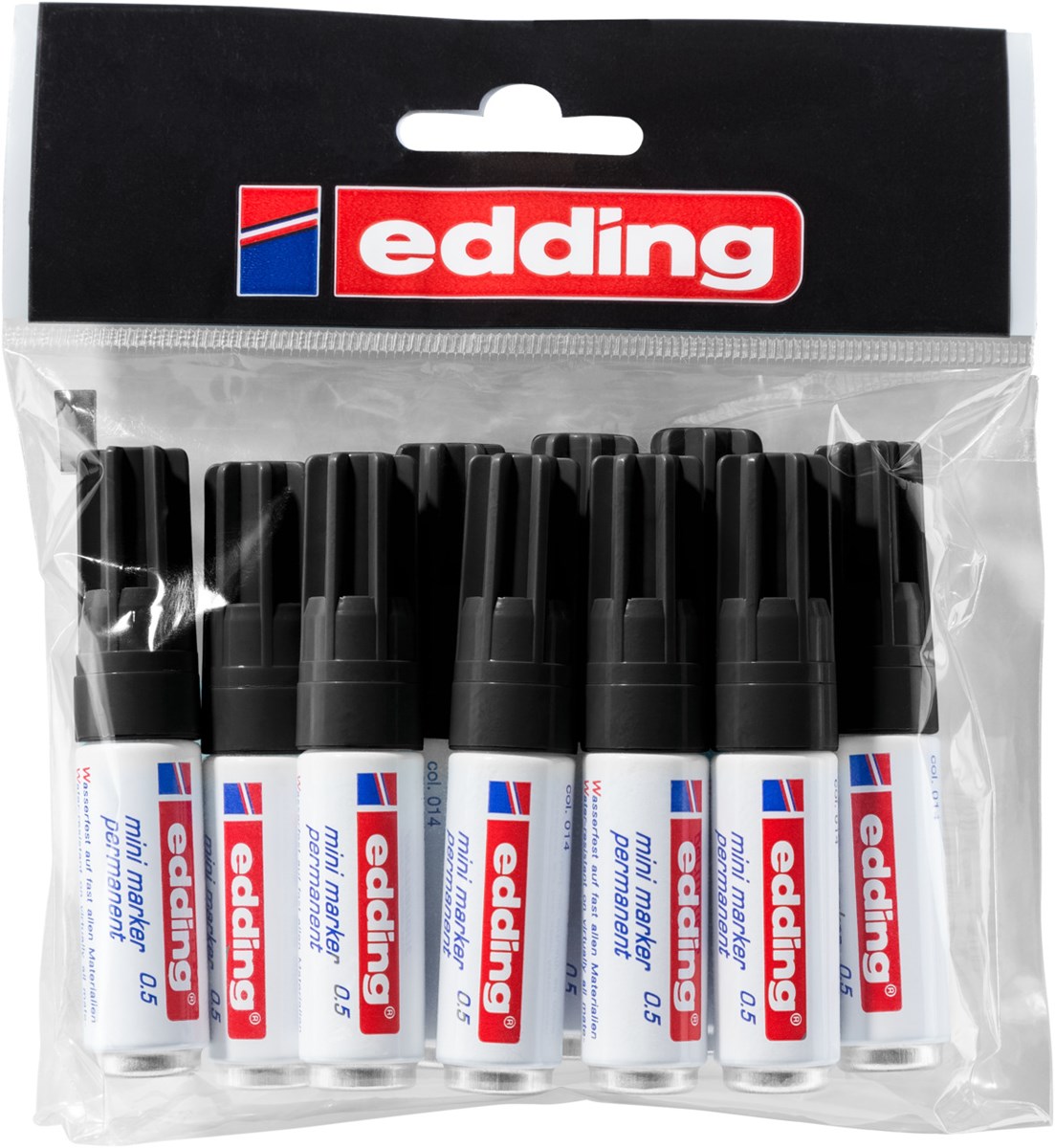 edding 0.5 Permanentmarker schwarz 10er Pack, Rundspitze 1,5-3 mm (Art.-Nr.: 4-05-10001)