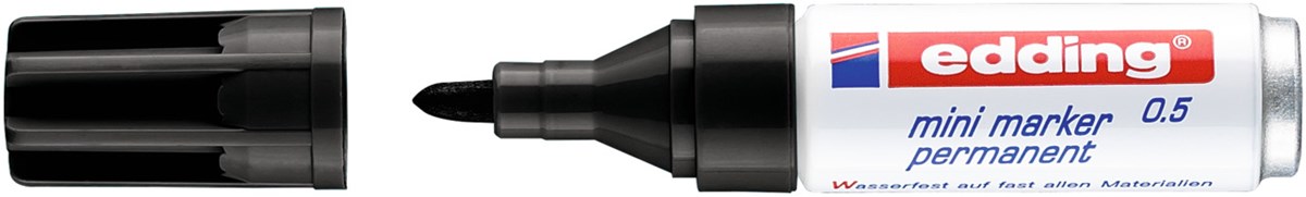 edding 0.5 Permanentmarker schwarz 10er Pack, Rundspitze 1,5-3 mm (Art.-Nr.: 4-05-10001)