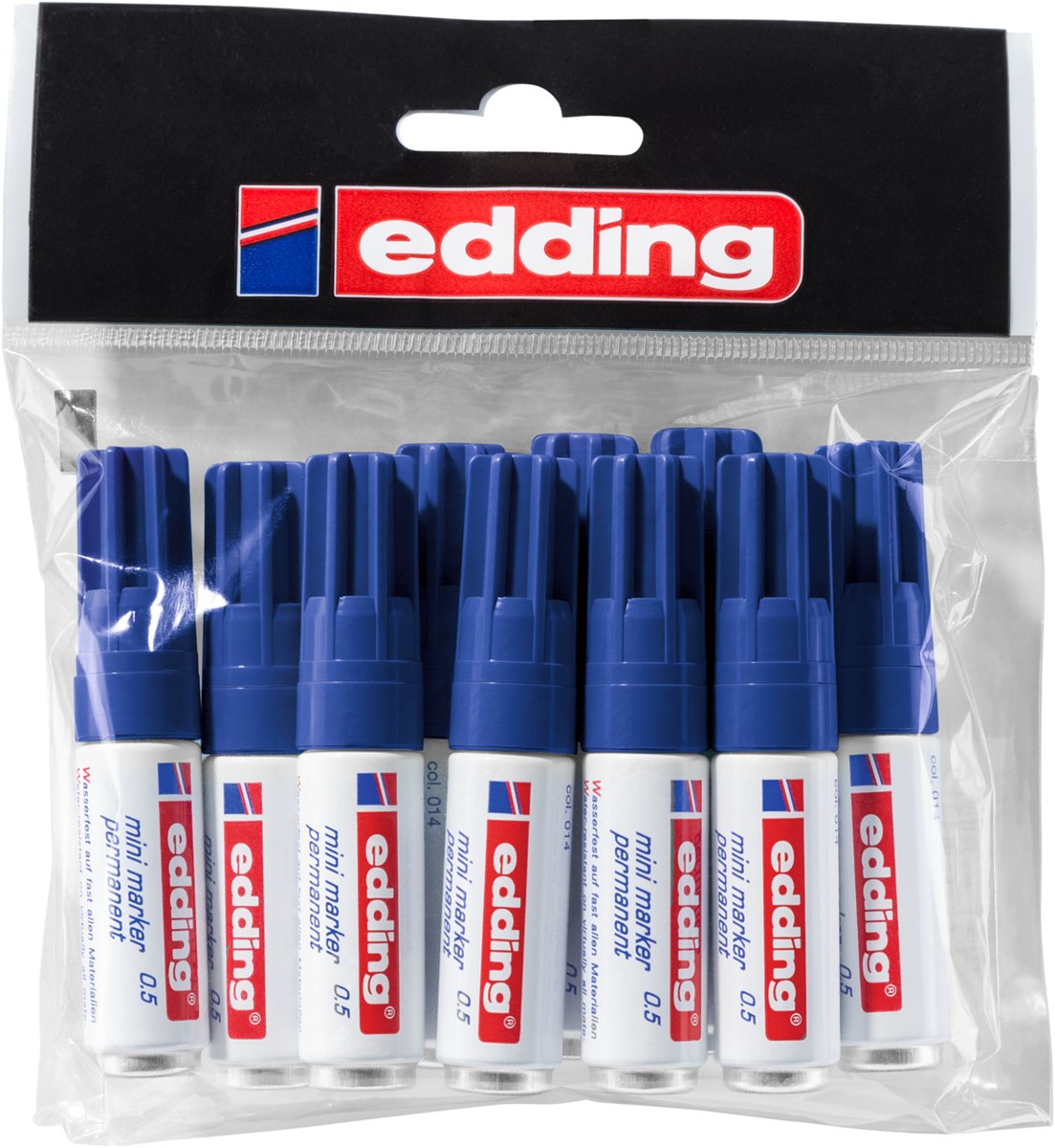 edding 0.5 Permanentmarker blau 10er Pack, Rundspitze 1,5-3 mm (Art.-Nr.: 4-05-10003)