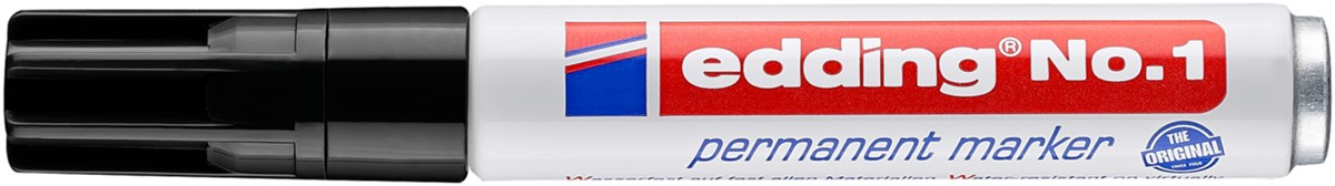edding No.1 Permanentmarker schwarz, Keilspitze 1-5 mm (Art.-Nr.: 4-1001)