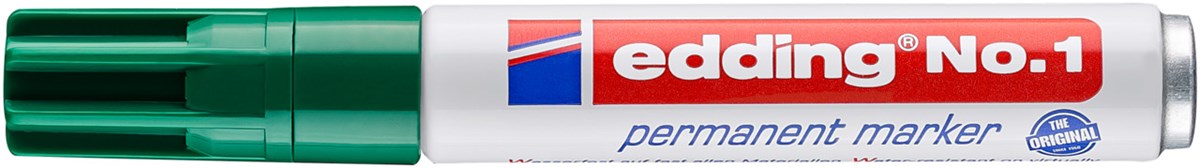 edding No.1 Permanentmarker grün, Keilspitze 1-5 mm (Art.-Nr.: 4-1004)